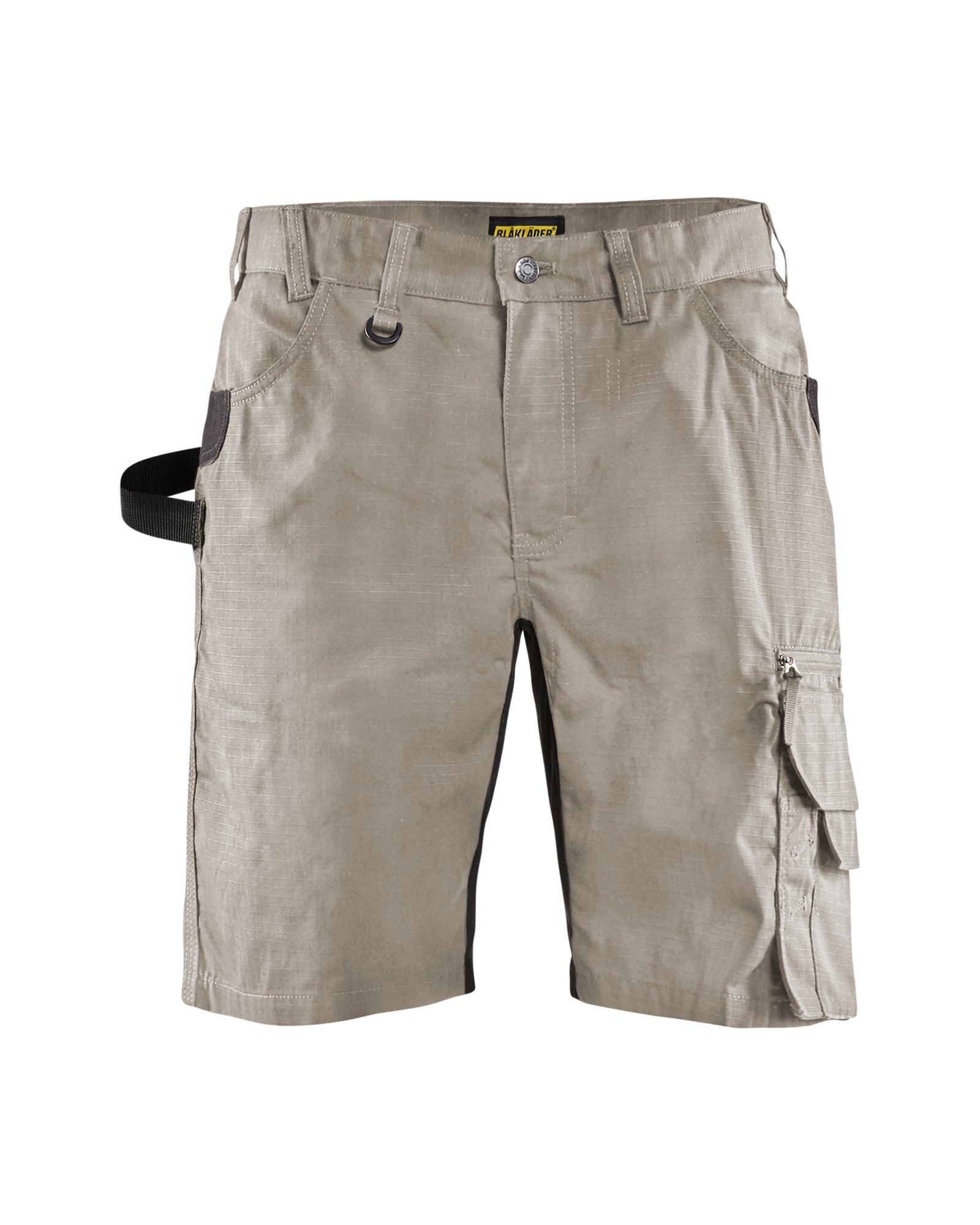Men's Blaklader US Ripstop Short in Stone Craftsmen from the front view
