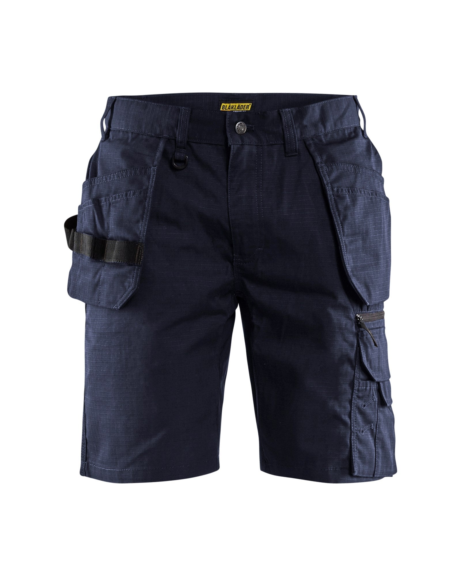 Men's Blaklader US Ripstop with Utility Pockets Short in Navy blue Craftsmen from the front view
