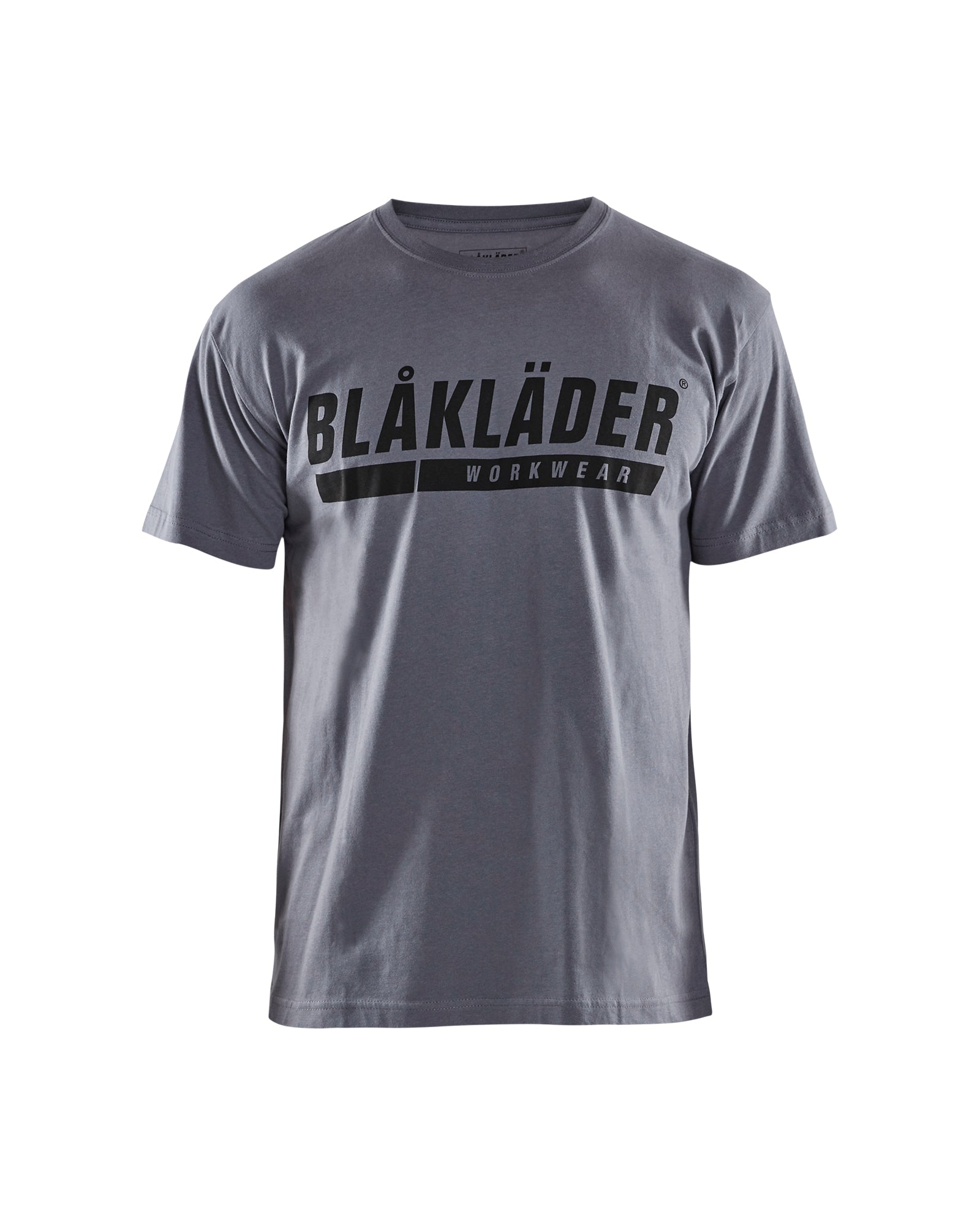 Men's Blaklader US Short Sleeves with Logo T-Shirt in Grey from the front view