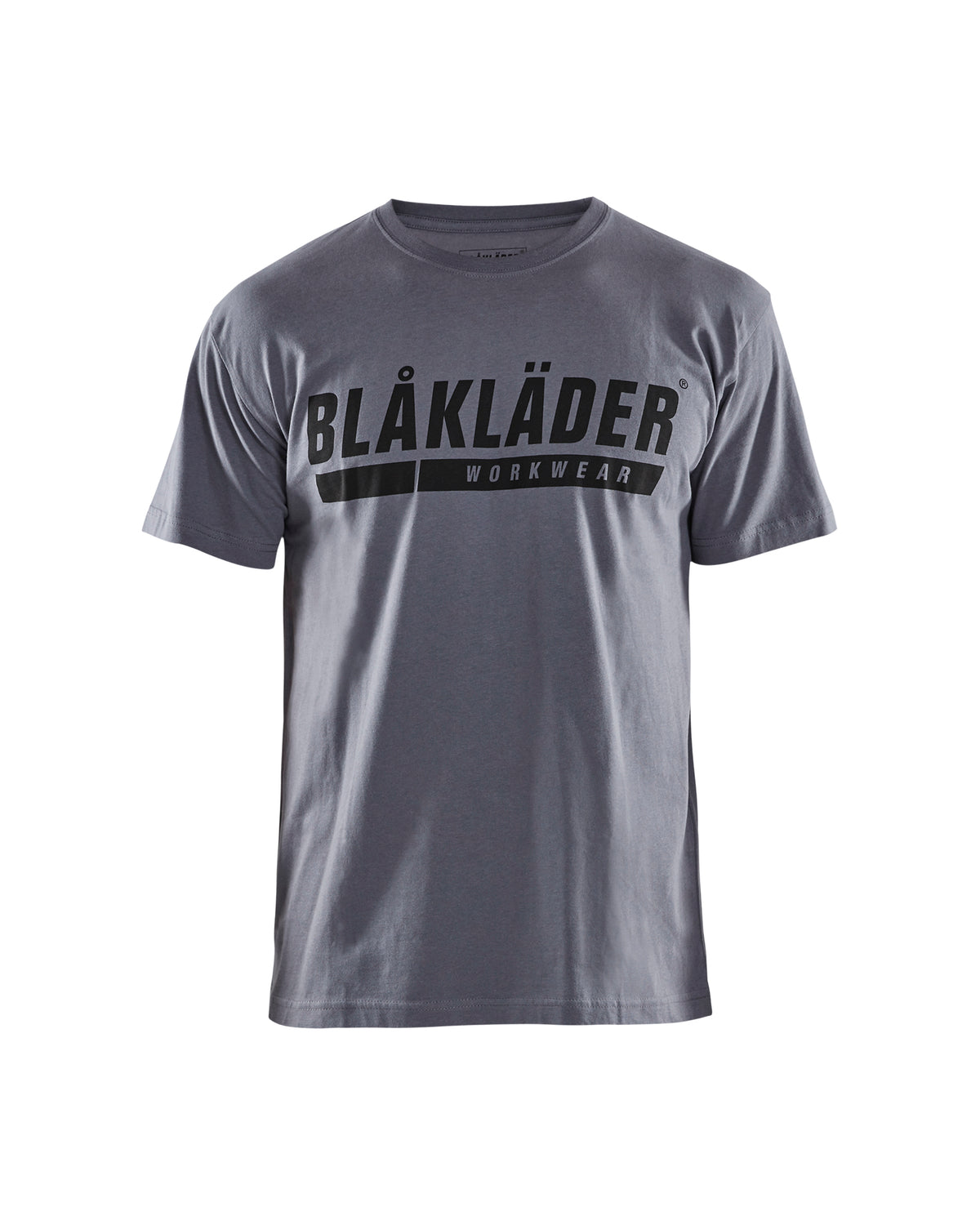 Men's Blaklader US Short Sleeves with Logo T-Shirt in Grey from the front view