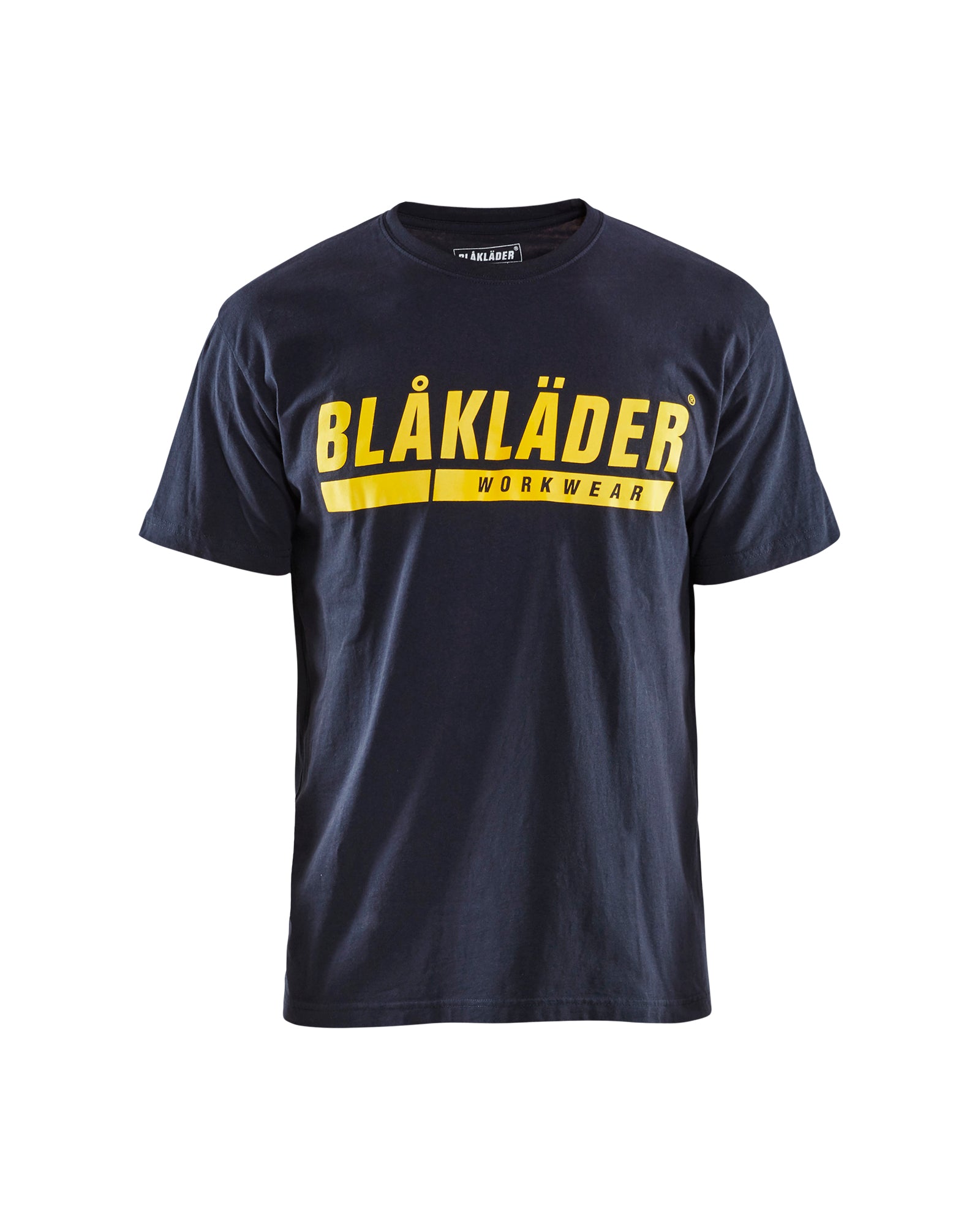 Men's Blaklader US Short Sleeves with Logo T-Shirt in Navy Blue from the front view