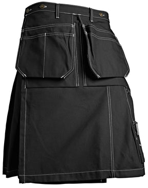 Men's Blaklader Utility Kilt in Black Craftsmen from the front view