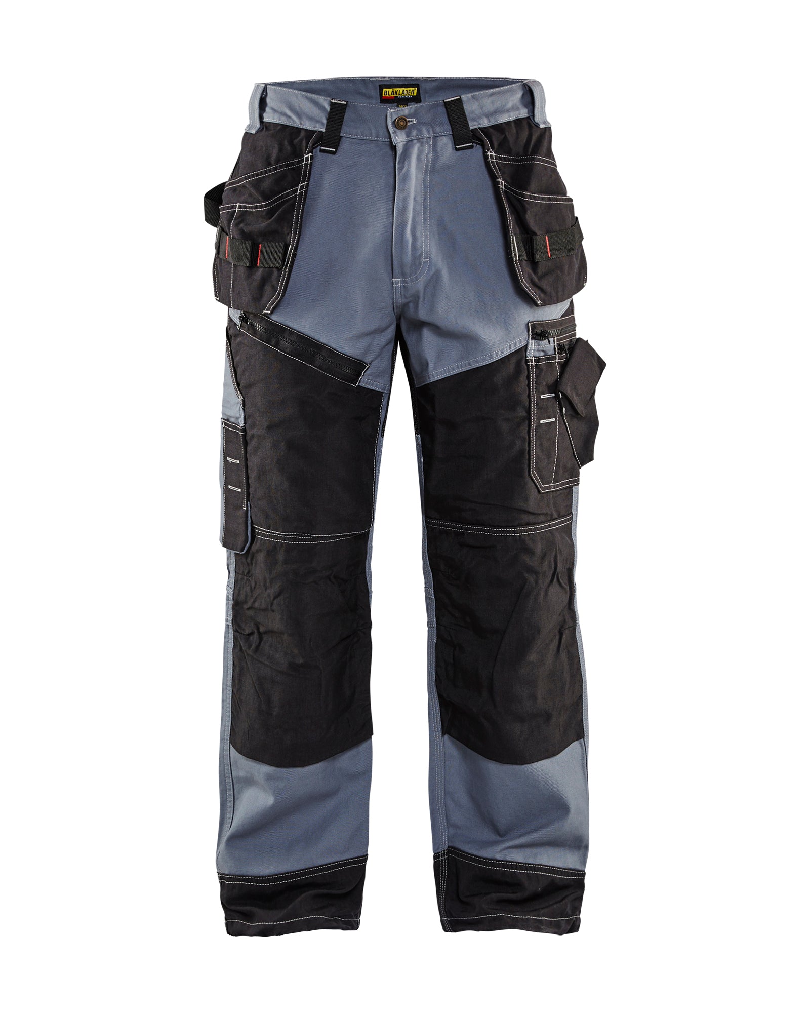 Men's Blaklader X1600 Pant in Grey/Black Craftsmen from the front view