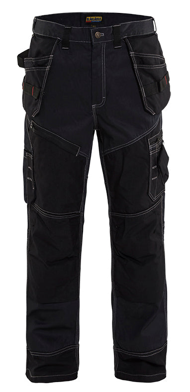 Men's Blaklader X1600 Pant in Navy blue/Black Craftsmen from the front view