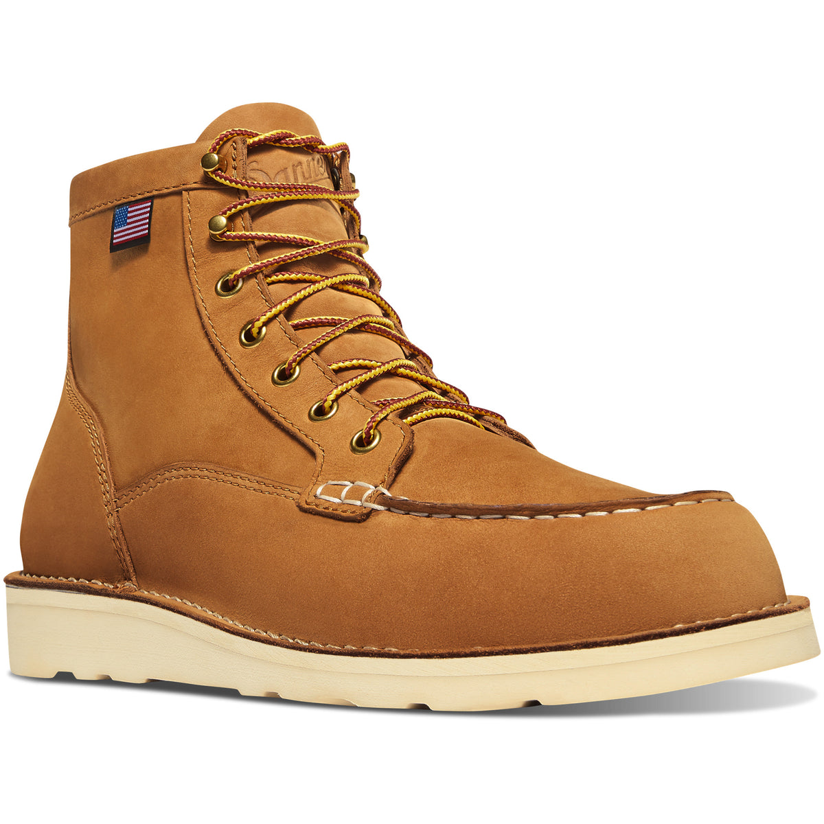 Men's Danner Bull Run Moc Toe 6" Work Boot in Wheat