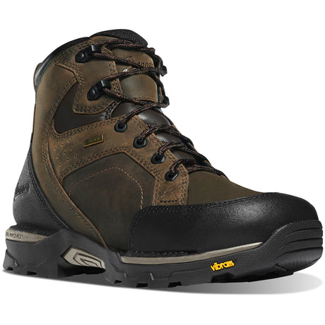 Danner Men's Crucial 6" Gore-Tex Waterproof Composite Safety Toe Work Boot in Brown from the side
