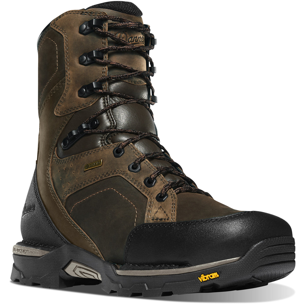 Danner Men's Crucial 6" Waterproof Work Boot in Brown from the side