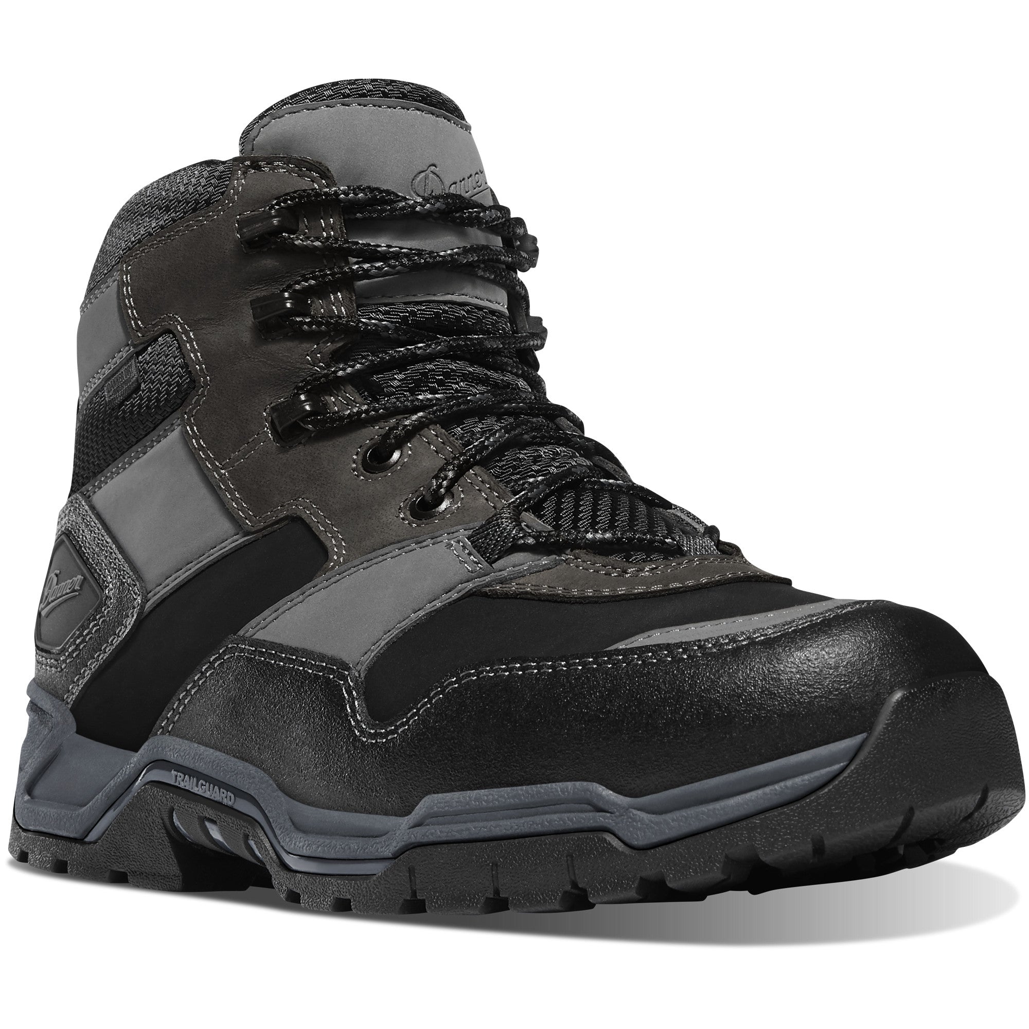 Danner Men's Field Ranger 6" Waterproof Composite Safety Toe Work Boot in Gray from the side