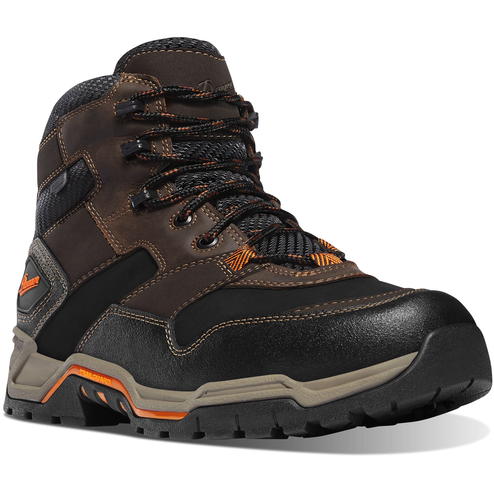 Danner Men's Field Ranger 6" Waterproof Work Boot in Brown from the side