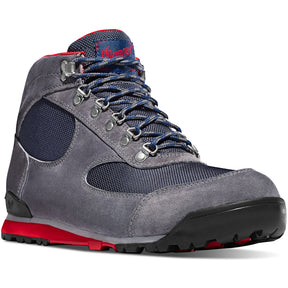 Danner Men's Jag 4.5" Waterproof Hiking Boot in Steel Gray/Blue Wing from the side