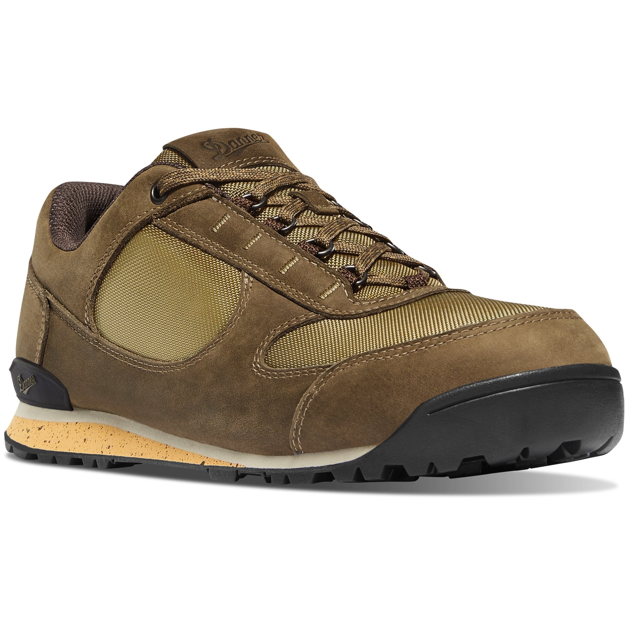 Danner Men's Jag Low 3" Hiking Shoe in Brown/Summer Wheat from the side