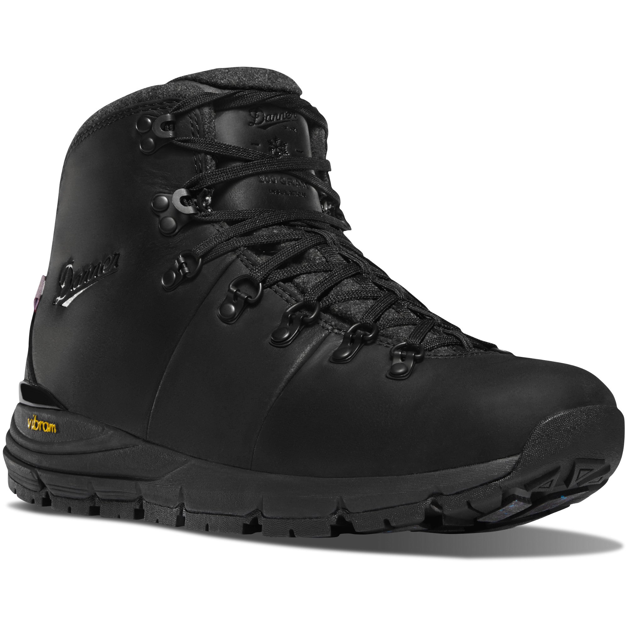 Danner Men's Mountain 600 4.5" 200G Waterproof Hiking Boot in Black from the side