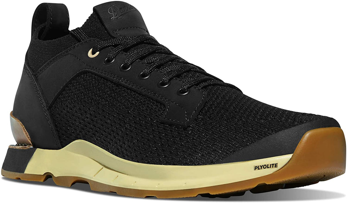 Men's Danner Overlook Knit Low 3" Lifestyle Shoe in Jet Black from the side view