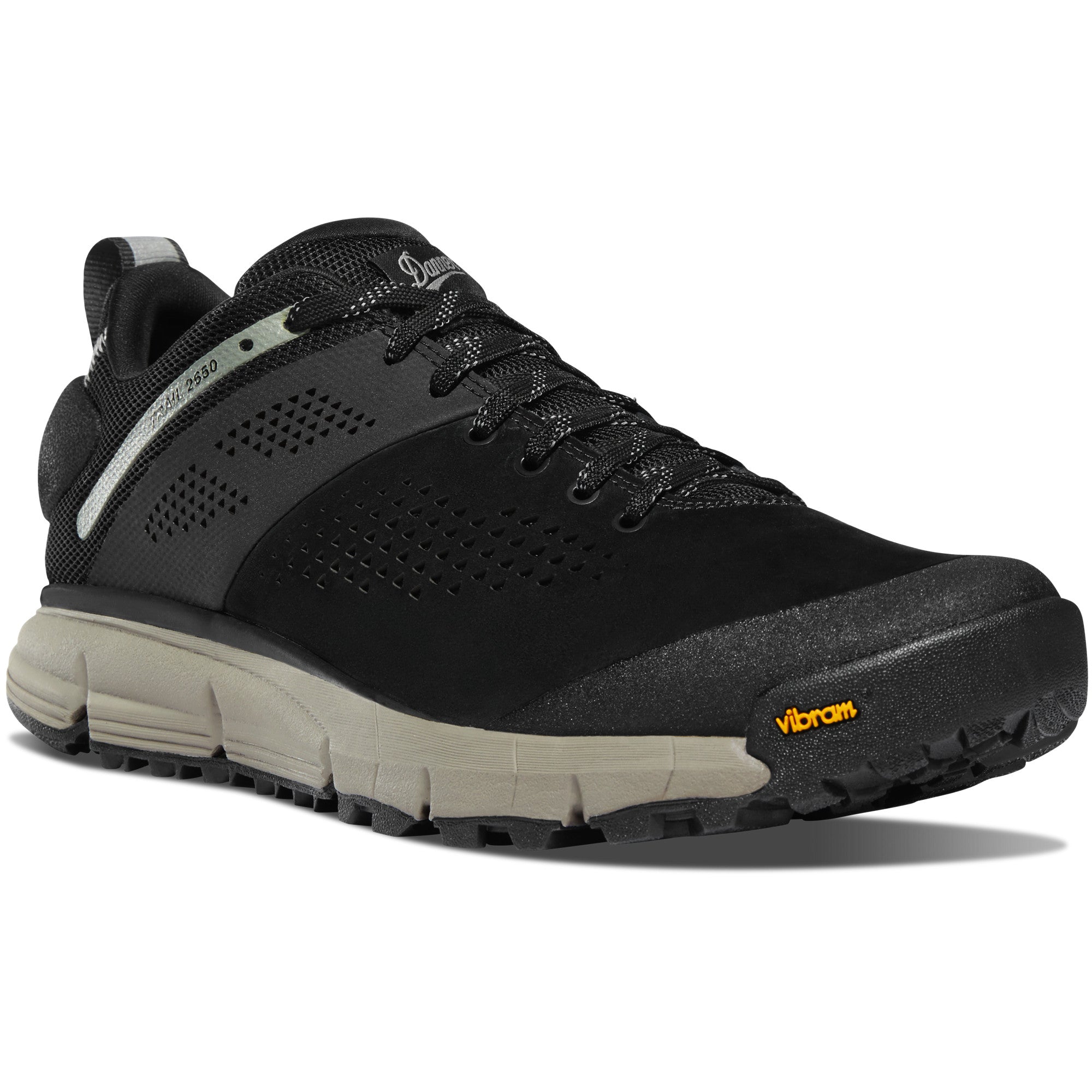 Danner Men's Trail 2650 3" Hiking Shoe in Black/Gray from the side
