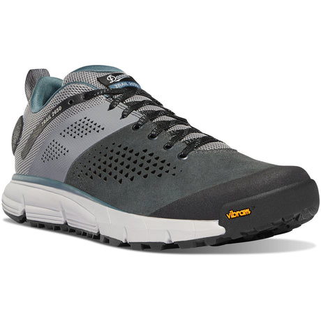 Danner Men's Trail 2650 3" Hiking Shoe in Charcoal/Goblin Blue from the side