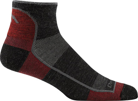 Men's Darn Tough 1/4 Sock Light Sock in Team DTV from the side view