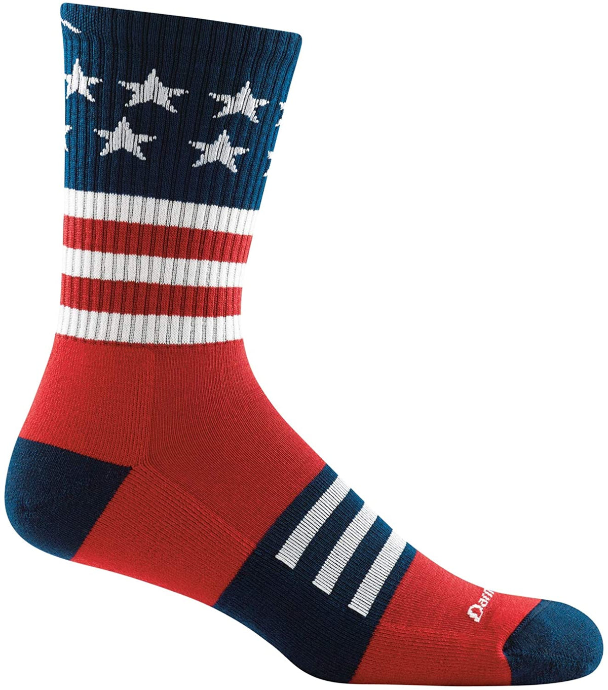 Men's Darn Tough Captain Stripe Micro Crew Lightweight with Cushion Sock in Stars