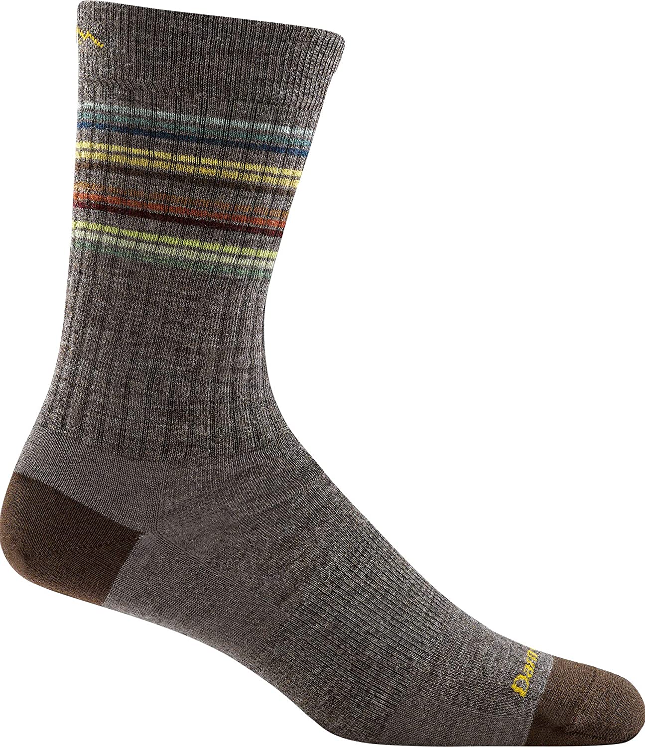 Men's Darn Tough DT-Train Crew Lightweight Sock in Brown