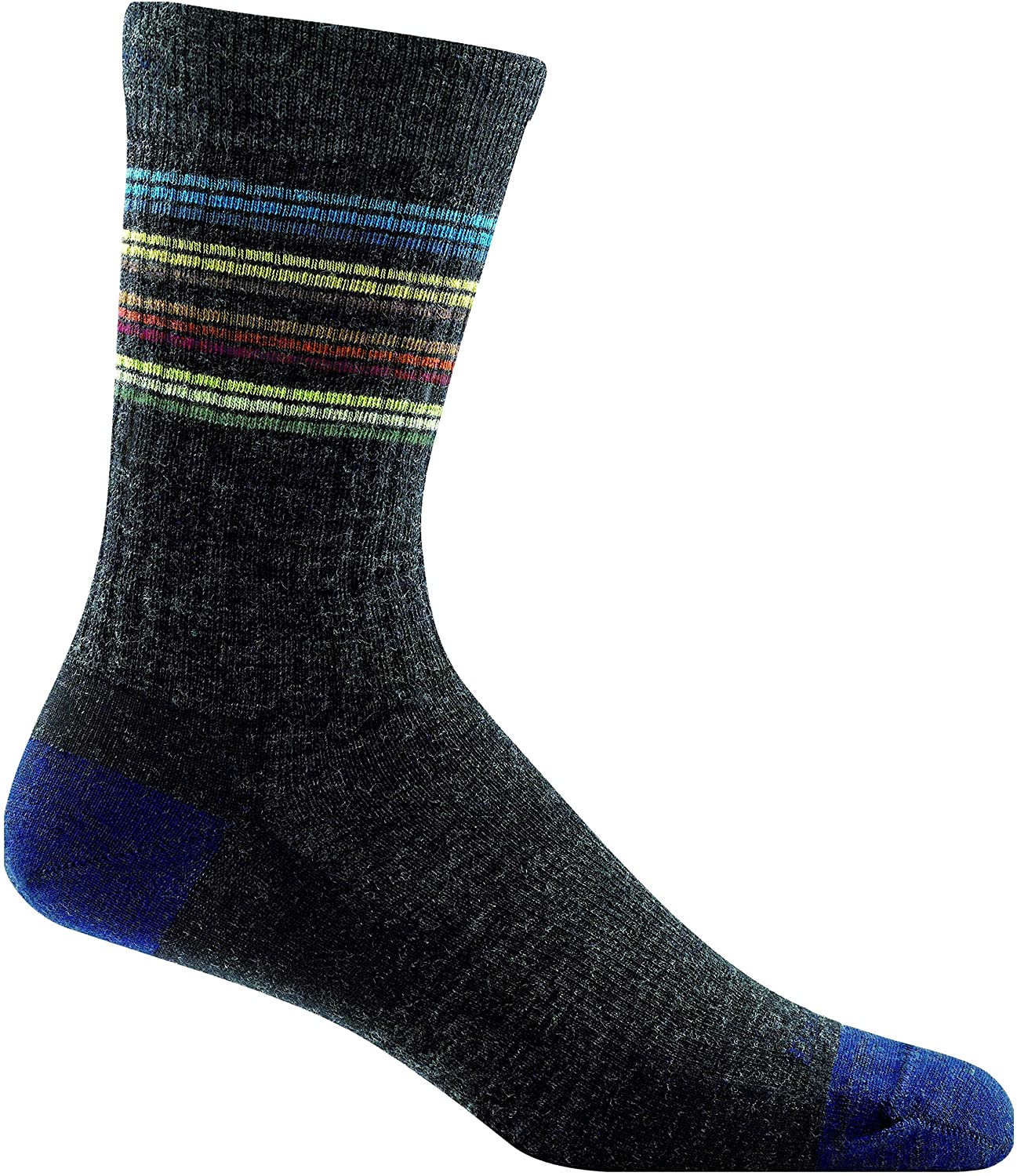 Men's Darn Tough DT-Train Crew Lightweight Sock in Charcoal