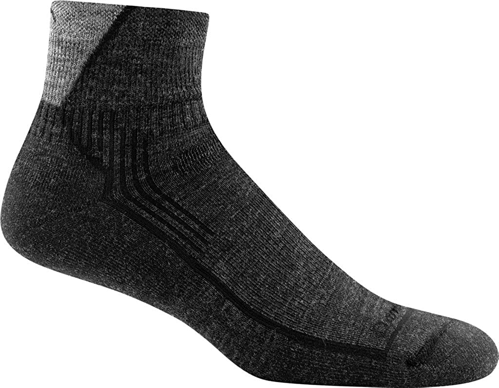 Men's Darn Tough Hiker 1/4 Midweight with Cushion Sock in Black
