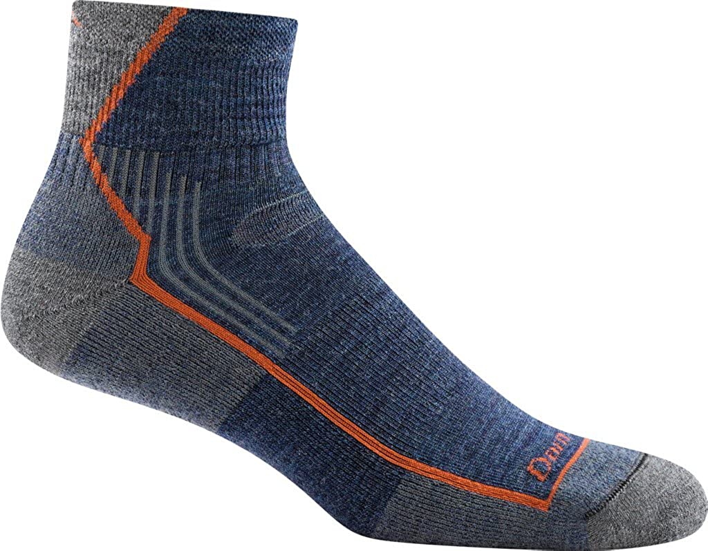 Men's Darn Tough Hiker 1/4 Midweight with Cushion Sock in Denim