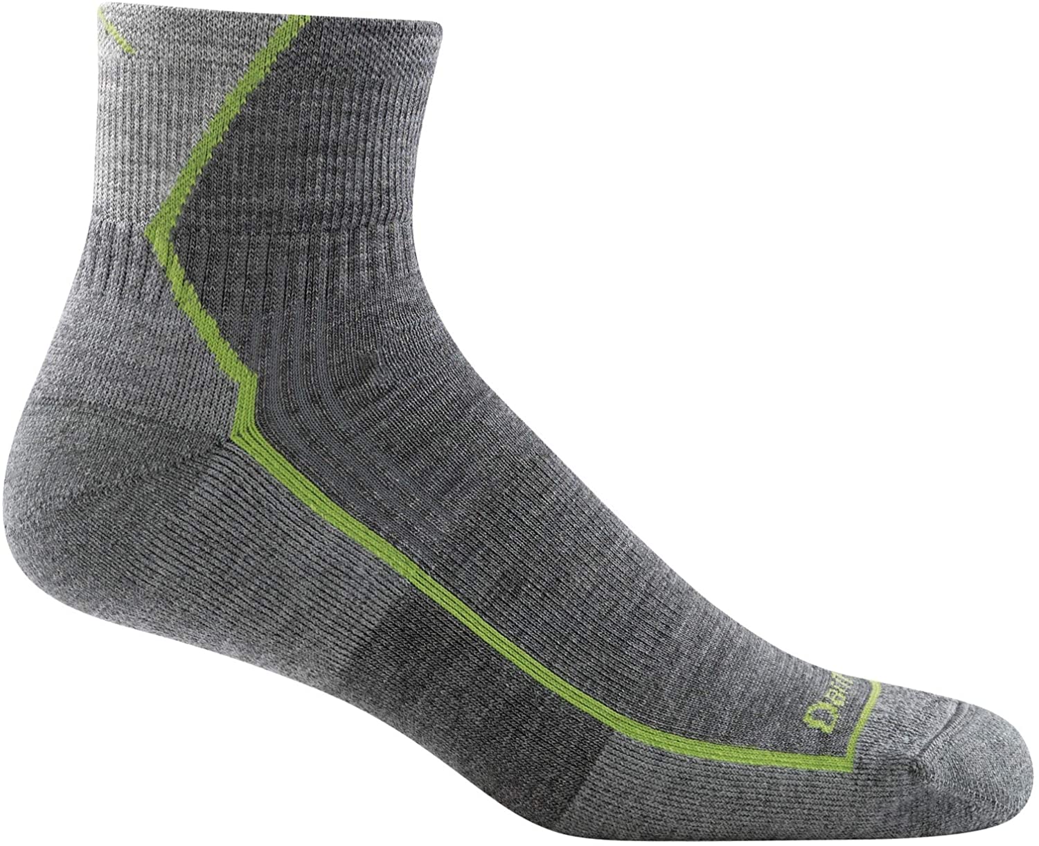 Men's Darn Tough Hiker 1/4 Midweight with Cushion Sock in Gray