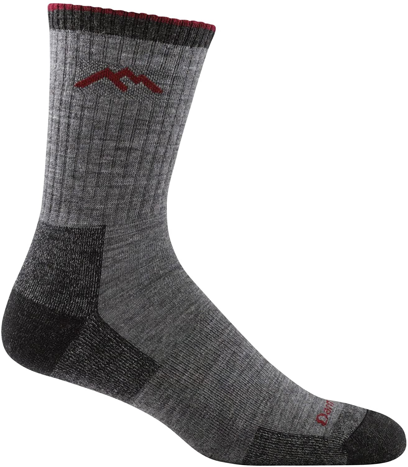 Men's Darn Tough Hiker Micro Crew Midweight with Cushion Sock in Charcoal