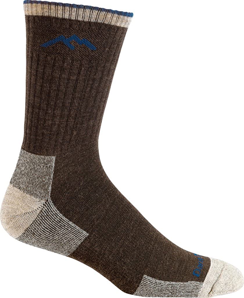 Men's Darn Tough Hiker Micro Crew Midweight with Cushion Sock in Chocolate