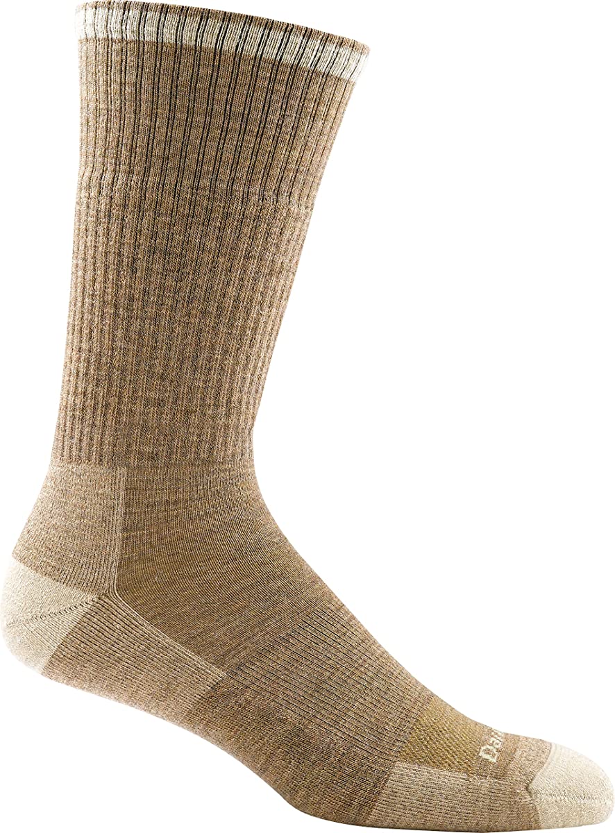 Men's Darn Tough John Henry Boot Cushion Sock  in Sand from the side view