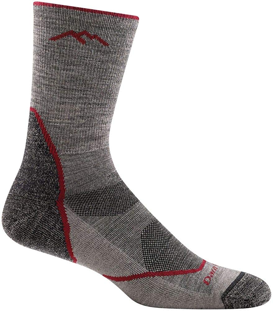 Men's Darn Tough Light Hiker Micro Crew Lightweight with Cushion Sock in Taupe