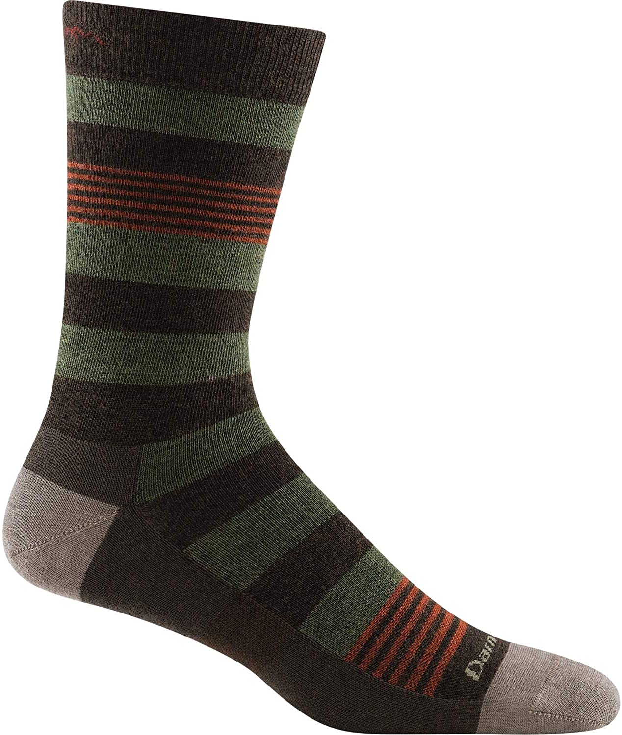 Men's Darn Tough Oxford Crew Lightweight Sock in Brown