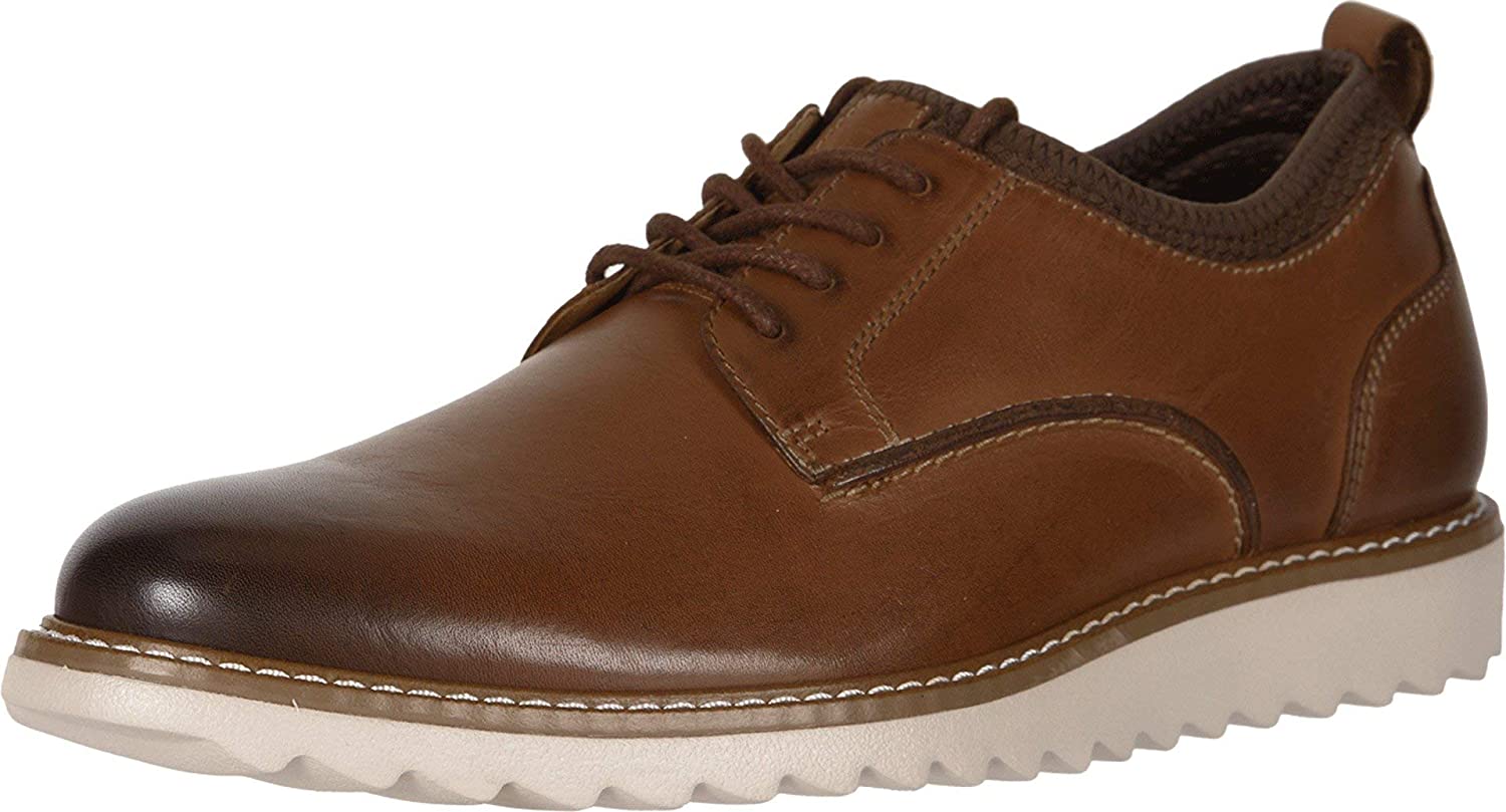 Men's Dockers Elon Leather Smart Series Dress Casual Oxford Shoe in Tan from the side