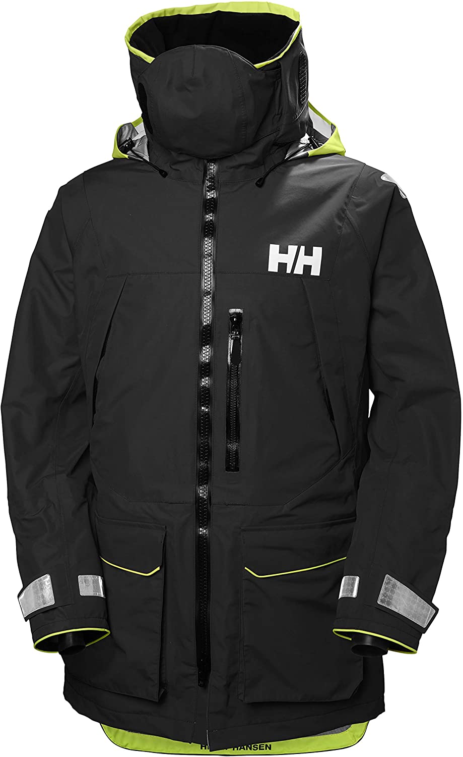 Men's Helly Hansen Aegir Ocean Sailing Jacket in Ebony from the front
