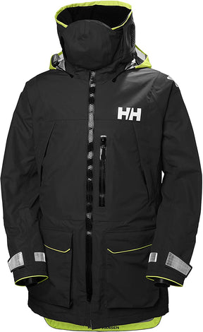Men's Helly Hansen Aegir Ocean Sailing Jacket in Ebony from the front