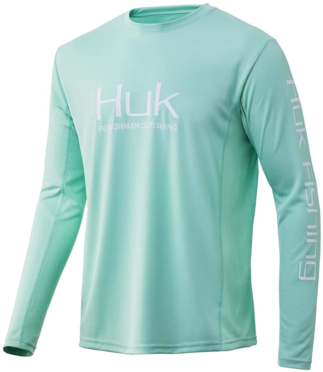 Men's Huk Icon X Long Sleeve Shirt in Lichen from the front