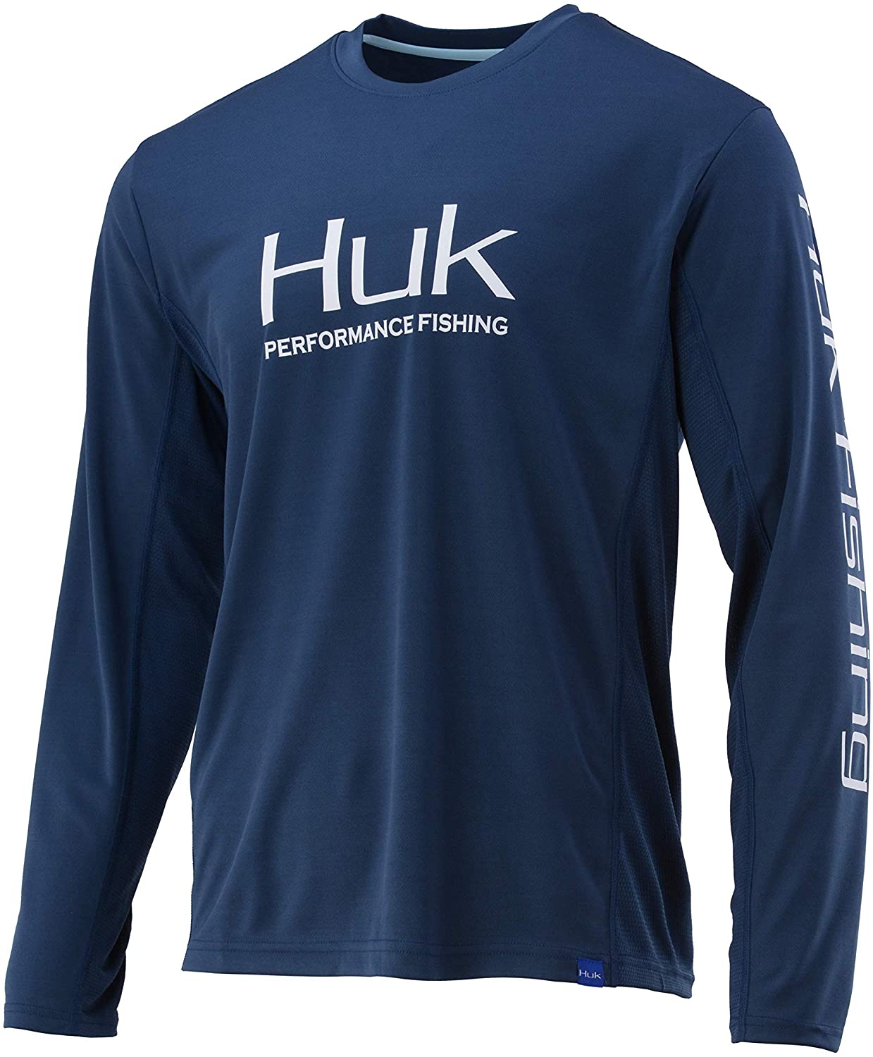 Men's Huk Icon X Long Sleeve Shirt in Sargasso Sea from the front