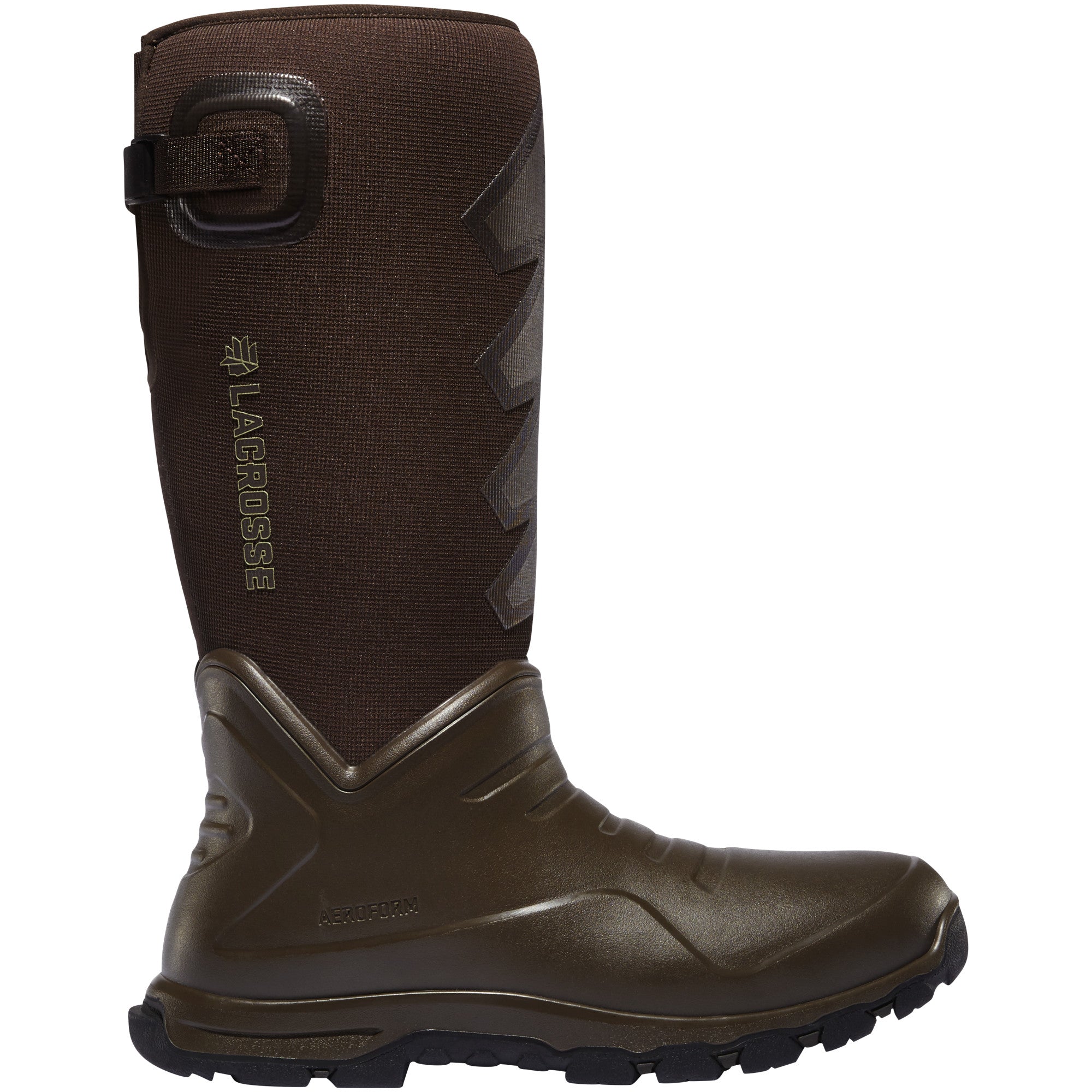 LaCrosse Men's AeroHead Sport 16" 7.0mm Waterproof Hunting Boot in Brown from the side