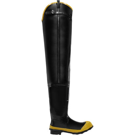 LaCrosse Men's Economy Hip 32" Steel Safety Toe Work Boot in Black from the side