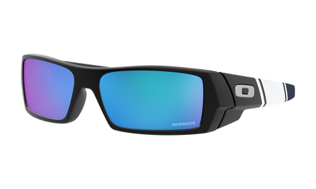 Men's Oakley Dallas Cowboys Gascan Sunglasses in Matte Black Prizm Sapphire