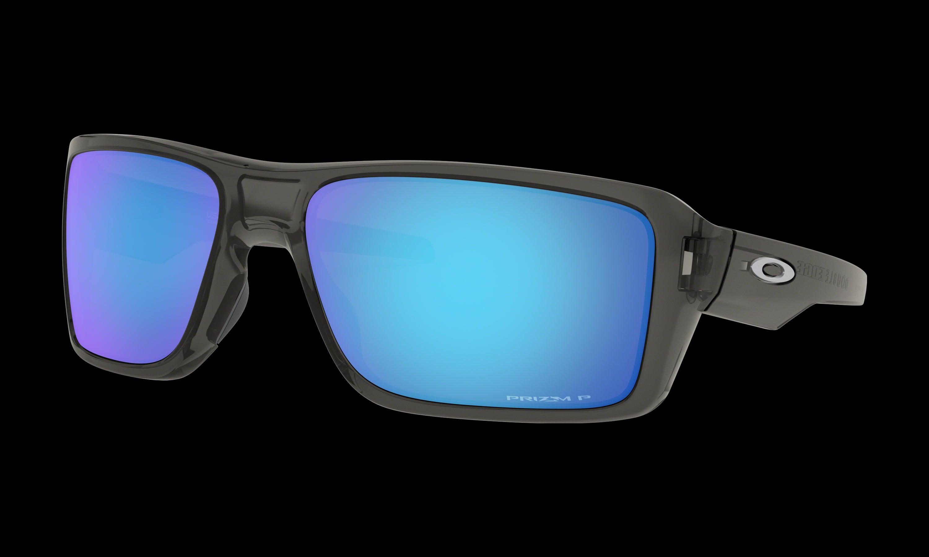 Men's Oakley Double Edge Sunglasses in Grey Smoke Prizm Sapphire Polarized 