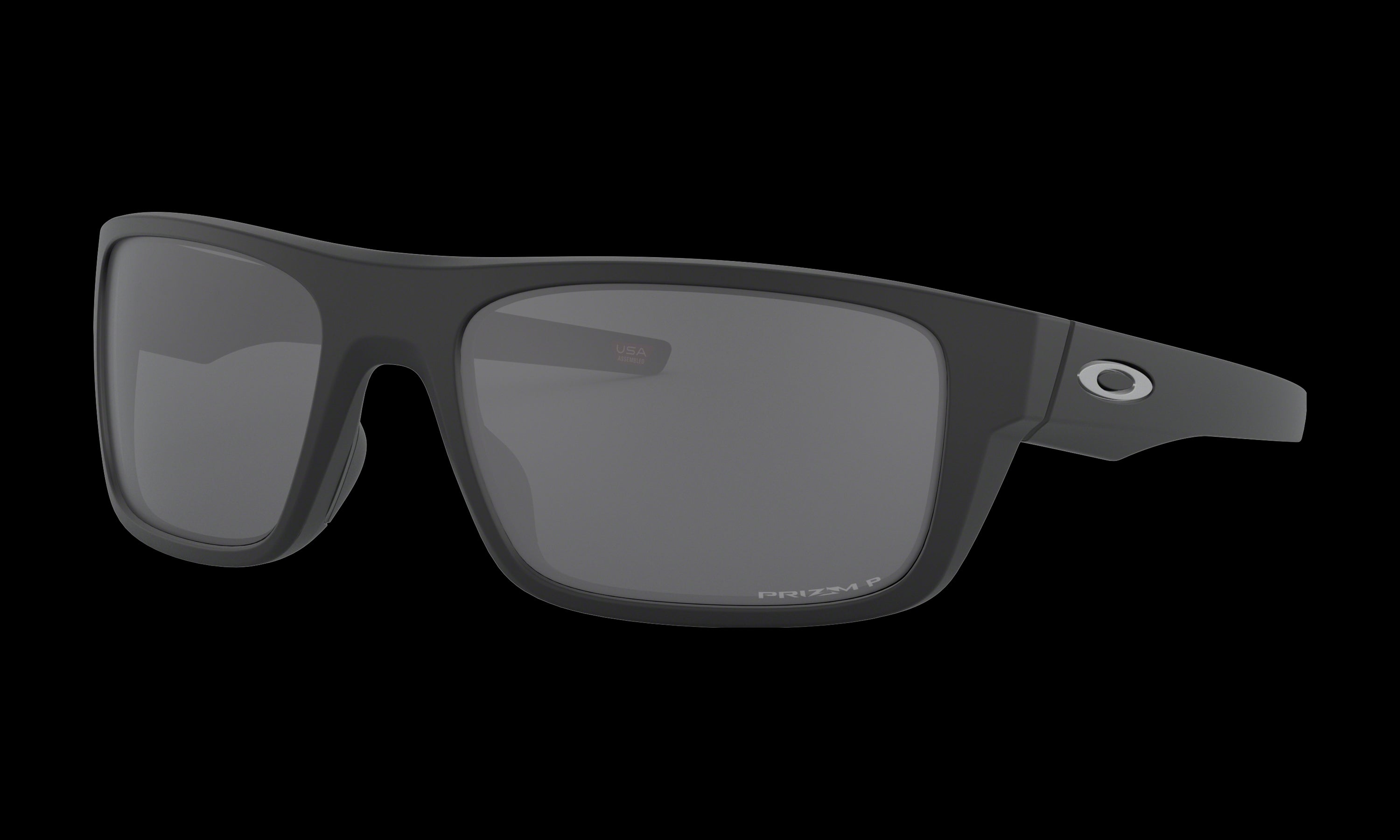 Men's Oakley Drop Point Sunglasses in Matte Black Prizm Black Polarized 