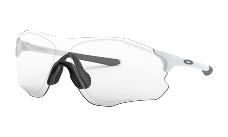 Men's Oakley Evzero Path (Asia Fit) Sunglasses in Matte White Clear To Black Iridium Photochromic