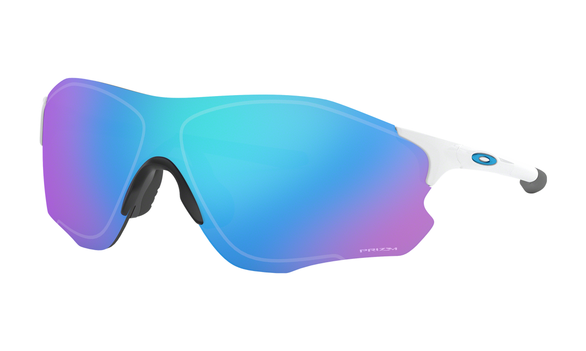 Men's Oakley Evzero Path (Asia Fit) Sunglasses in Polished White Prizm Sapphire