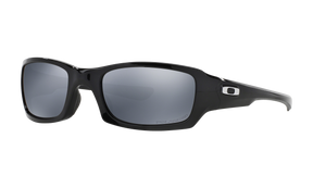Men's Oakley Fives Squared Sunglasses in Polished Black Black Iridium Polarized 