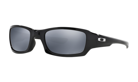 Men's Oakley Fives Squared Sunglasses in Polished Black Black Iridium Polarized 