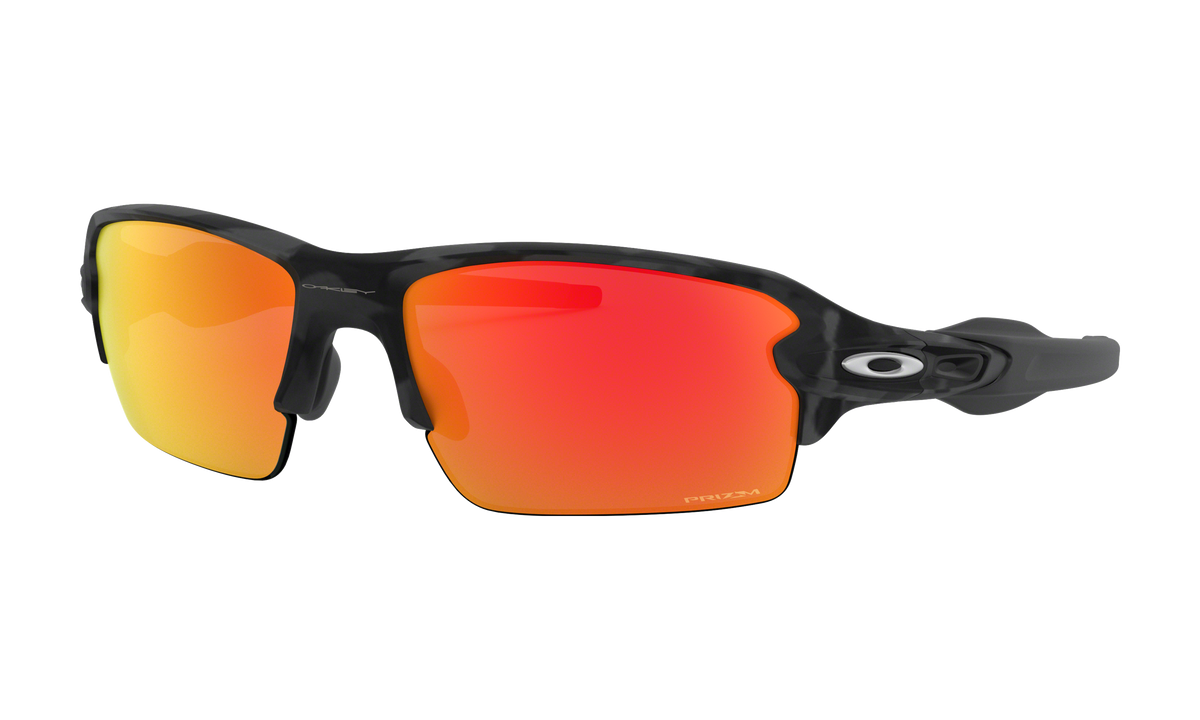 Men's Oakley Flak 2.0 (Asia Fit) Sunglasses in Black Camo Prizm Ruby