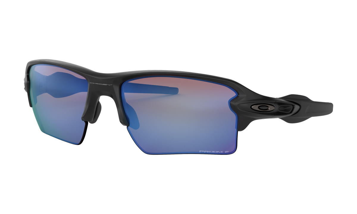 Men's Oakley Flak 2.0 XL Sunglasses in Matte Black Prizm Deep Water Polarized