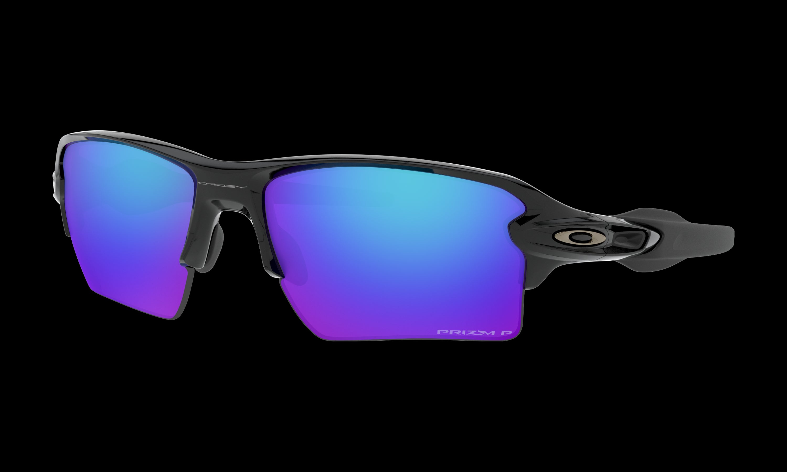 Men's Oakley Flak 2.0 XL Sunglasses in Polished Black Prizm Sapphire Polarized 