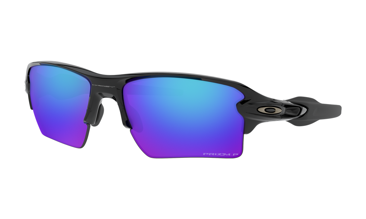 Men's Oakley Flak 2.0 XL Sunglasses in Polished Black Prizm Sapphire Polarized 
