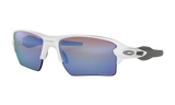 Men's Oakley Flak 2.0 XL Sunglasses in Polished White Prizm Deep Water Polarized 